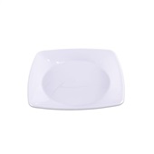 Prato Descartável Quadrado Médio Branco CX 300 UN Prafesta