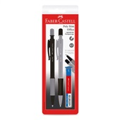 Lapiseira Faber Castell Poly Slim 0,7mm Cinza e Preto +  1 Tubo de Gra