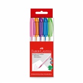 Caneta Esferográfica Faber Castell Trilux Colors 1.0mm 5 UN