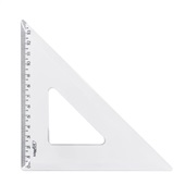 Esquadro Escolar Maxcril New Line 45º Cristal 1 UN