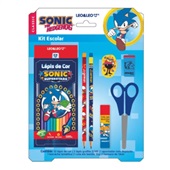 Lápis de Cor Leo&Leo 12 Cores Kit Escolar Sonic 1 UN