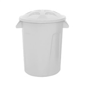 Cesto de Lixo Lar Plásticos com Tampa 60L Branco 1 UN