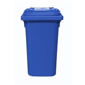 Lixeira Lar Plásticos com Rodas 240L Azul 1 UN
