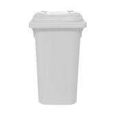 Lixeira Lar Plásticos com Rodas 240L Branco 1 UN