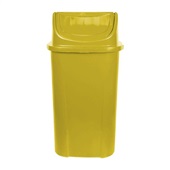 Lixeira Lar Plásticos com Tampa Basculante 60L Amarela 1 UN