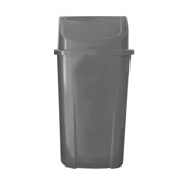 Lixeira Lar Plásticos com Tampa Basculante 60L Cinza 1 UN
