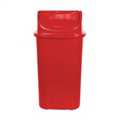 Lixeira Lar Plásticos com Tampa Basculante 60L Vermelha 1 UN