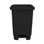 Lixeira Retangular Lar Plásticos com Pedal Preta 50L 1 UN