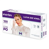 Luva de Vinil Inoven com Pó M 1 CX 100 UN