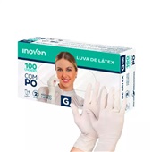Luva de Látex Inoven Procedimento com Pó G 1 CX 100 UN