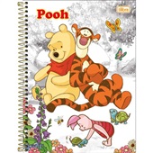 Caderno Universitário Tilibra Capa Dura Pooh C 80 FL 1 UN