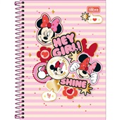 Caderno Tilibra 1/4 Espiral Capa Dura Minnie c 80 Folhas 1 UN