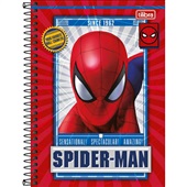 Caderno Tilibra 1/4 Espiral 80 Folhas Capa Dura Homem-Aranha B 1 UN
