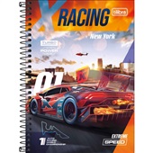 Caderno Espiral Tilibra 1/4 Capa Dura X-Racing A 80 Folhas 1 UN