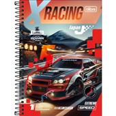 Caderno Espiral Tilibra 1/4 Capa Dura X-Racing D 80 Folhas 1 UN