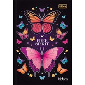 Caderno de Brochura Tilibra 1/4 Capa Dura Bloom D 80 Folhas 1 UN