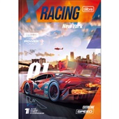 Caderno de Brochura Tilibra 1/4 Capa Dura X-Racing A 80 Folhas 1 UN