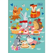 Caderno de Brochura Tilibra Capa Dura Kids Feminino D 48 FL 1 UN