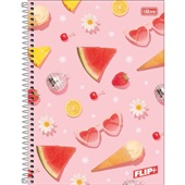Caderno Universitário Tilibra Capa Dura Flip+ Feminino A 96 FL 1 UN