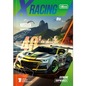 Caderno Brochurão Tilibra Capa Dura X-Racing B 80 Folhas 1 UN