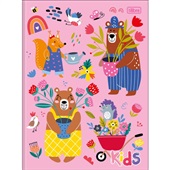 Caderno Brochurão Tilibra Capa Dura Kids Feminino B 48 Folhas 1 UN