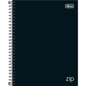 Caderno Colegial Tilibra Capa Dura Zip Preto 160 FL 1 UN