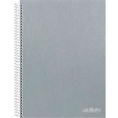 Caderno Universitário Animativa Capa Dura Graffiato Cinza 120 Folhas 1