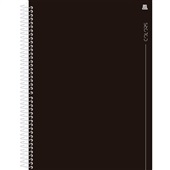Caderno Universitário Animativa Capa Dura Colors Preto 80 Folhas 1 UN
