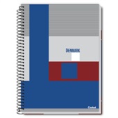 Caderno Universitário Credeal Capa Dura Denmark D 80 FL 1 UN