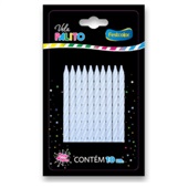 Vela Palito Espiral Festcolor Branca PCT C/10 UN