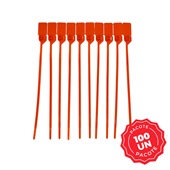Lacre para Malote Rebran Numerado PP Laranja Escada 25cm Com 100UN