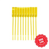 Lacre para Malote Rebran Numerado PP Amarelo Escada 16cm Com 100UN