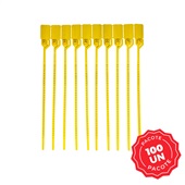 Lacre para Malote Rebran Numerado PP Amarelo Escada 25cm Com 100UN