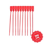 Lacre para Malote Rebran Numerado PP Vermelho Escada 25cm Com 100UN