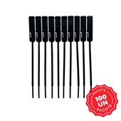 Lacre para Malote Rebran Numerado PP Preto Escada 16cm Com 100UN