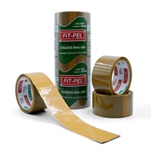 Fita Adesiva Marrom 48mmx50m 5 UN Fit Pel