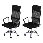 Kit Cadeira Chicago Or Design K2-3307 Corino/Tela Base Rodizio Preta 2