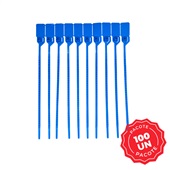 Lacre para Malote Rebran Numerado PP Azul Escada 25cm Com 100UN