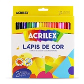 Lápis de Cor Acrilex Hexagonal 24 Cores