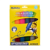 Cola Glitter Acrilex 23g 12 Cores