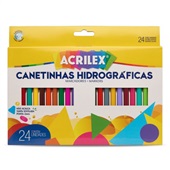 Caneta Hidrográfica Acrilex para Colorir Abelhinhas 1 PCT com 24 Cores