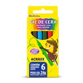 Giz de Cera 6 Cores Acrilex