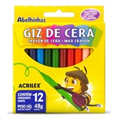 Giz de Cera 12 Cores Acrilex