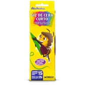 Giz de Cera Acrilex Curto 15 Cores 1 UN