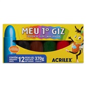 Giz de Cera Acrilex Meu Primeiro Giz 12 Cores