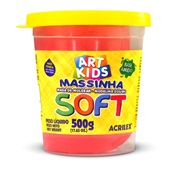 Massa de Modelar Soft Vermelha 500g 1 UN Acrilex