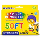 Massa de Modelar Soft Abelhinhas 180g 12 UN Acrilex