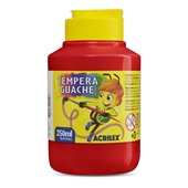 Tinta Guache Vermelho 250ml 1 UN Acrilex