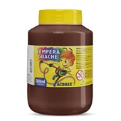 Tinta Guache Marrom 500ml 1 UN Acrilex