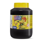 Tinta Guache Preta 500ml 1 UN Acrilex